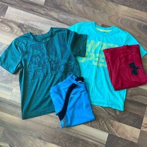 Adidas Green Short Sleeve Tee for Active Wear